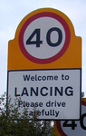Welcome to Lancing sign